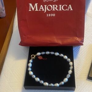 Grey and white Baroque Pearl Necklace